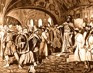 Князь Иоанн III отвергает соглашение с ханом.