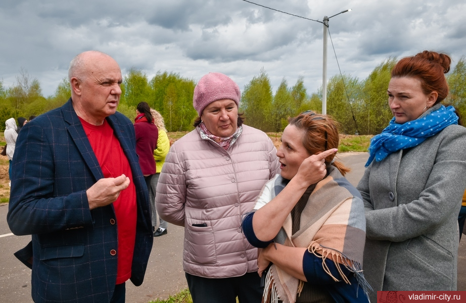 Руководители области и города Владимира высадили сеянцы сосны в мкр. Лунево