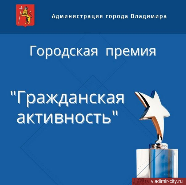 Во Владимире объявлен конкурс на присуждение городской премии «Гражданская активность»
