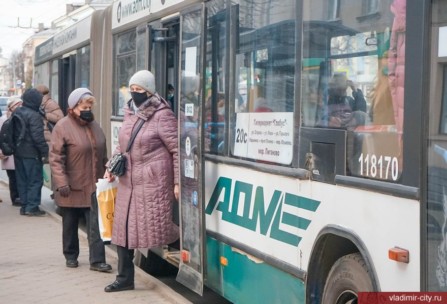 В городском транспорте Владимира ежедневно контролируется соблюдение «антиковидных» правил
