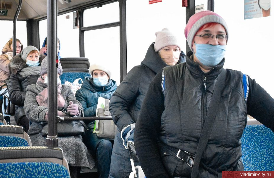 В городском транспорте Владимира ежедневно контролируется соблюдение «антиковидных» правил